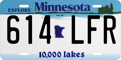 MN license plate 614LFR