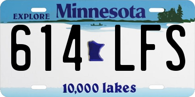 MN license plate 614LFS
