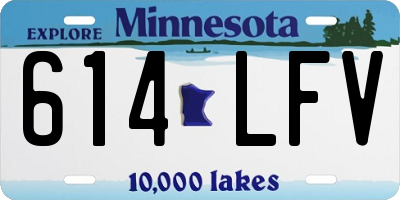 MN license plate 614LFV