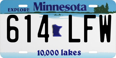 MN license plate 614LFW