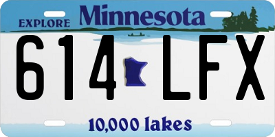 MN license plate 614LFX