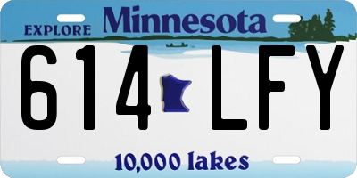 MN license plate 614LFY