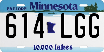 MN license plate 614LGG