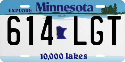 MN license plate 614LGT