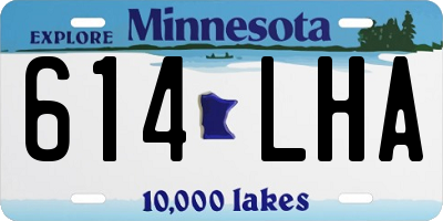 MN license plate 614LHA