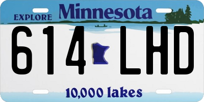 MN license plate 614LHD