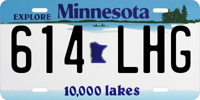 MN license plate 614LHG