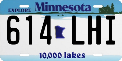 MN license plate 614LHI