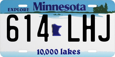 MN license plate 614LHJ