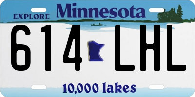 MN license plate 614LHL