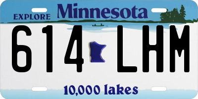 MN license plate 614LHM