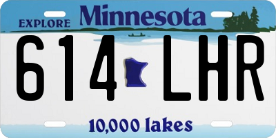 MN license plate 614LHR