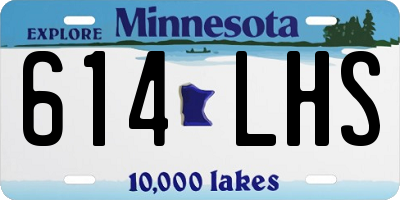 MN license plate 614LHS