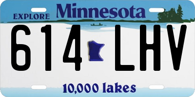 MN license plate 614LHV