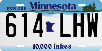 MN license plate 614LHW