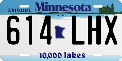 MN license plate 614LHX
