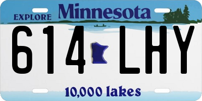 MN license plate 614LHY