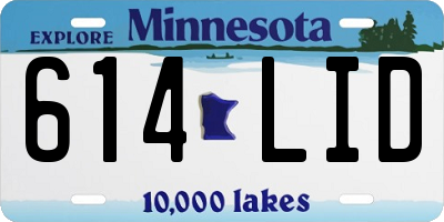 MN license plate 614LID