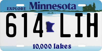 MN license plate 614LIH