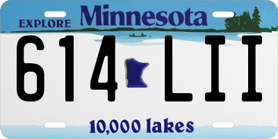 MN license plate 614LII