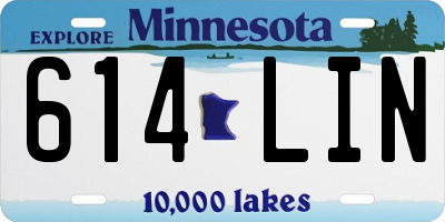 MN license plate 614LIN