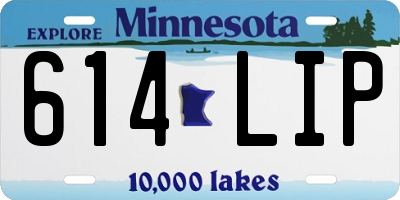 MN license plate 614LIP