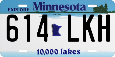MN license plate 614LKH