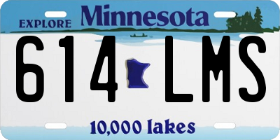 MN license plate 614LMS