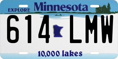 MN license plate 614LMW