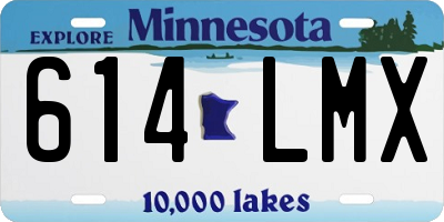 MN license plate 614LMX