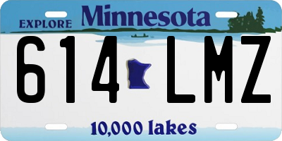 MN license plate 614LMZ