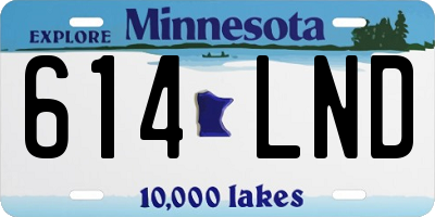 MN license plate 614LND