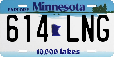 MN license plate 614LNG
