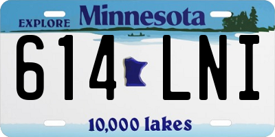 MN license plate 614LNI