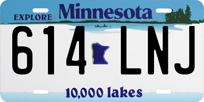 MN license plate 614LNJ