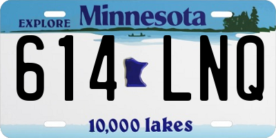 MN license plate 614LNQ