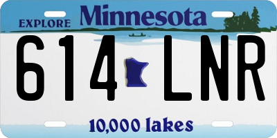 MN license plate 614LNR