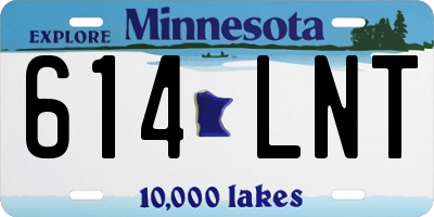 MN license plate 614LNT