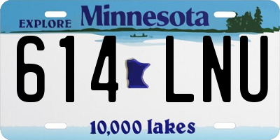 MN license plate 614LNU