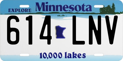 MN license plate 614LNV