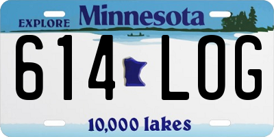 MN license plate 614LOG