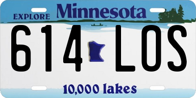 MN license plate 614LOS