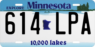 MN license plate 614LPA