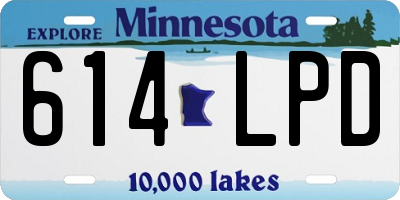 MN license plate 614LPD