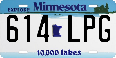 MN license plate 614LPG
