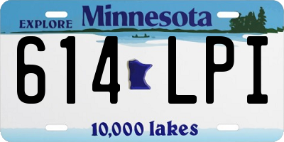 MN license plate 614LPI