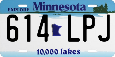 MN license plate 614LPJ