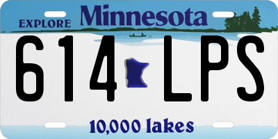 MN license plate 614LPS