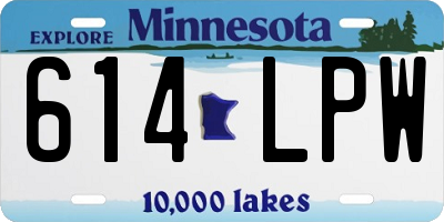 MN license plate 614LPW
