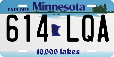 MN license plate 614LQA